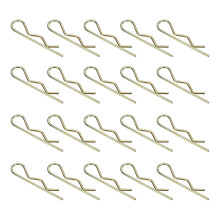 30Pcs Hitch Pin Clip, 2.5x70mm Zinc-Plated Spring Steel Retaining R Clip Retaining Wire Hair Pins Cotter Pin Assortment Kit Clips for Trailer Tractors