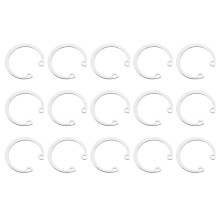 15Pcs 34mm Internal Retaining Ring Circlip, 304 Stainless Steel Internal Circlip Snap Rings C-Clips GB893 for Grooved Shafts Studs, Silver Tone