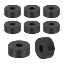 18Pcs Thick Rubber Spacer, 1 Inch OD x 11/32 Inch ID x 3/8 Inch Thickness Black Round Rubber Bushings Anti Vibration Flat Washers for Home Industrial