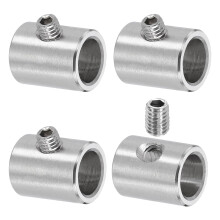 4Pcs Wire Rope Clips, 11mm ID 16mm OD Single Hole Lock Cable Clamps, 304 Stainless Steel Secure Fasteners with M6 Screws for Cable Rigging, Silver