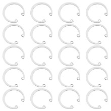 20Pcs 30mm Internal Retaining Ring Circlip, 304 Stainless Steel Internal Circlip Snap Rings C-Clips GB893 for Grooved Shafts Studs, Silver Tone