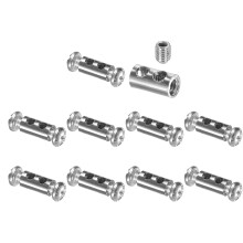 10Pcs Wire Rope Clips, Copper Cable Lock with 2 M4 Cross-Recessed Screws, Cable Clamp Fastener Fit for 1-2mm Wire Rope for Home Life Construction Indu