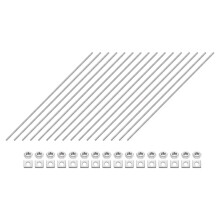16Pcs Fully Threaded Rod, M4-0.7 Thread Pitch 250mm Length Stainless Steel Right Hand Fully Threaded Studs with Nuts and Washers for Clamps, Hangers a