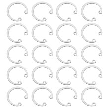 30Pcs 23mm Internal Retaining Ring Circlip, 304 Stainless Steel Internal Circlip Snap Rings C-Clips GB893 for Grooved Shafts Studs, Silver Tone