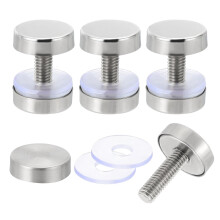4 Pcs Sign Standoff Screws, 0.8"x1" Stainless Steel Standoff Nail Advertising Glass Nail for Acrylic Frame Advertising Board Connect and Fix, Glossy S