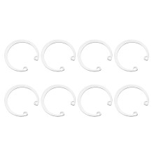 8Pcs 45mm Internal Retaining Ring Circlip, 304 Stainless Steel Internal Circlip Snap Rings C-Clips GB893 for Grooved Shafts Studs, Silver Tone