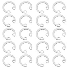 100Pcs 11mm Internal Retaining Ring Circlip, 304 Stainless Steel Internal Circlip Snap Rings C-Clips GB893 for Grooved Shafts Studs, Silver Tone