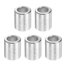 5Pcs Aluminum Spacer 1/2" OD x 5/16" ID x 5/8" Length Screw Standoff Bushing Plain Finish Unthreaded Round Metal Spacer for Screws Bolts and Rods, Sil