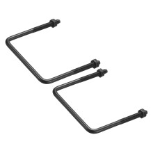 2 Sets M6 Square U-Bolts, 70mm (2.76") Inner Width 80mm (3.15") Length 304 Stainless Steel U-Clamp Bolt Electroplated with Nuts for Automobile, Traile