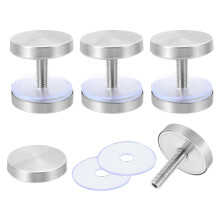 4 Pcs Sign Standoff Screws, 1.2x1.2 in Stainless Steel Standoff Nail Advertising Glass Nail for Acrylic Frame Advertising Board Connect and Fix, Brush