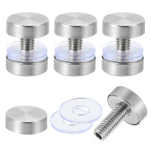 4 Pcs Sign Standoff Screws, 0.7x0.8 in Stainless Steel Standoff Nail Advertising Glass Nail for Acrylic Frame Advertising Board Connect and Fix, Brush