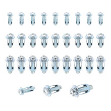 30 Set M4 M6 M8 Jack Nuts, Carbon Steel Zinc Finish Expansion Screw Petal Nut, Multi-Grip Insert Rivet Nut Fasteners for Hollow Wall Iron Skin Line Us
