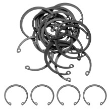 20Pcs 1-21/32" (42mm) Internal Retaining Ring Circlip, 65 Mn Spring Steel Internal Circlip Snap Rings C-Clips for Grooved Shafts Studs, Black
