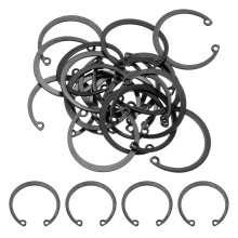 20Pcs 1-15/32" (37mm) Internal Retaining Ring Circlip, 65 Mn Spring Steel Internal Circlip Snap Rings C-Clips for Grooved Shafts Studs, Black