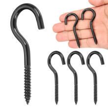 4Pcs Screw Hooks Eyes, M5x65mm 304 Stainless Steel Heavy Duty Eye Bolts Screw, Self Tapping Eye Bolts Open-End Indoor & Outdoor for Hanging Artwork, B