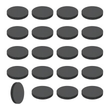 20Pcs Rubber Solid Discs Washers, 8mm OD x 1mm Thick Anti Slip Bumper Pads Non-Adhesive Rubber Spacers Flat Round Gasket Pad for Furniture Appliances