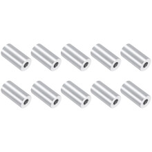 10Pcs Aluminum Spacers, 3/4" OD x 5/16" ID x 1-7/16"L Screw Standoff Brushed Finish Unthreaded Metal Round Spacer, Unthreaded Standoff Bushing for M8