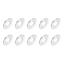 10Pcs Aluminum Spacers, 3/4" OD x 5/16" ID x 1/16"L Screw Standoff Brushed Finish Unthreaded Metal Round Spacer, Unthreaded Standoff Bushing for M8 Sc