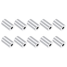 10Pcs Aluminum Spacers, 3/4" OD x 5/16" ID x 1-5/16"L Screw Standoff Brushed Finish Unthreaded Metal Round Spacer, Unthreaded Standoff Bushing for M8
