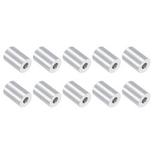 10Pcs Aluminum Spacers, 3/4" OD x 5/16" ID x 1-1/8"L Screw Standoff Brushed Finish Unthreaded Metal Round Spacer, Unthreaded Standoff Bushing for M8 S