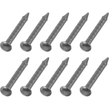 100Pcs Small Hardware Nails, 1 x 10mm Carbon Steel Round Head Nail Common Finishing Nail for Household Woodworking Picture Hanging DIY Projects, Black
