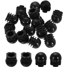 16Pcs Round Chair Leg Caps, 7/8" (22mm) Plastic Plugs Insert, Tubing End Cap Insert Glide Protection for Table Chair Shelf Legs, Black