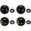 4Pcs Threaded Ball Knobs, M12 x 40mm Phenolic Plastic Thread Ball Handles Balls Nuts Knob Caps Nut Balls with Threaded Insert for Machine Lever Handle 1