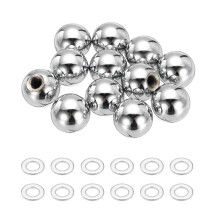 12Pcs M5 x 15mm Threaded Ball Knobs, Carbon Steel Thread Cap Nuts Knob Ball Nuts Knob Caps Nut Cover Screw Caps Balls Lamp Decoration for Lighting DIY