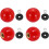 4Pcs Threaded Ball Knobs, M6 x 20mm Phenolic Plastic Thread Ball Handles Balls Nuts Knob Caps Nut Balls with Threaded Insert for Machine Lever Handle 1