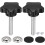 2Pcs Star Knobs, M8 x 50mm Plastic Knurled Thumb Screw Knobs 40mm Width Handle Replacement with Washer & Screw for Lawn Mower Umbrella Base Clamps Rep 1