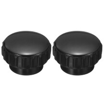2Pcs Knurled Thumb Nuts, M6 x 21mm Clamping Nuts Round Knobs Fasteners Copper Core Lock Nut for 3D Printer Parts, Machine Tools(Black)