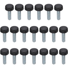 20Pcs Knurled Clamping Knobs, 1/4"-20 UNC 0.94" Threaded Stud Clamping Knobs Hand Tightening Thumb Screw Knob for Lawn Mower Umbrella Base Clamps Repl