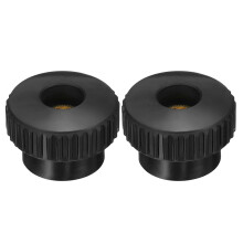 2Pcs Knurled Thumb Nuts, M10 x 40mm Clamping Nuts Through Hole Round Knobs Fasteners Copper Core Lock Nut for 3D Printer Parts, Machine Tools(Black)