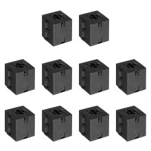10 Pcs Ferrite Filter Ring Core RFI EMI Noise Suppression Cable Clip ID 13mm 0.51Inch Square Style for Electronic Devices, Industry, Black