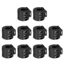 10 Pcs Ferrite Filter Ring Core RFI EMI Noise Suppression Cable Clip ID 8mm 0.31Inch Length 23mm 0.91Inch with Base for Electronic Devices, Industry,