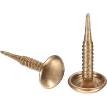 100Pcs Upholstery Nails, 6x13.5mm Upholstery Tacks Furniture Tacks Round Head Decorative Tack for Sofas Beds DIY Project, Light Gold