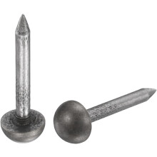 40Pcs Solid Brass Upholstery Tacks, 8mm Retro Upholstery Nails Decorative Thumb Push Pins for Wood Boxes Carpet Sofa Furniture Leather Crafts, Black
