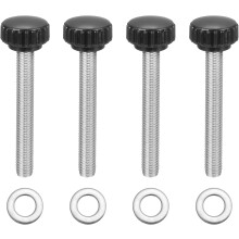4Pcs Knurled Clamping Knobs, M8 x 60mm Metric 304 Stainless Steel Male Thread Thumb Screws 22mm Width Knurled Handle Bolts Grip with Washers for Machi