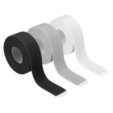 3 Rolls Caulk Tape Waterproof Self-Adhesive, Sealant Caulk Strip for Bathroom Bathtub Toilet Kitchen Countertop Floor Wall Edge Protector, Black, Whit