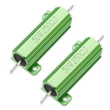 50W 250 Ohm 5% Aluminum Housing Resistor Screw Tap Chassis Mounted Aluminum Case Wirewound Resistor Load Resistors Green 2 Pcs