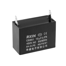 Ceiling Fan Capacitor CBB61 10uF 450V AC Single Insert Metalized Polypropylene Film Capacitors 47x35x23mm for Water Pump Motor Generator