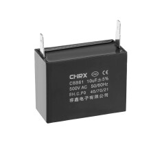 Ceiling Fan Capacitor CBB61 10uF 500V AC Single Insert Metalized Polypropylene Film Capacitors 58x27x45mm for Water Pump Motor Generator