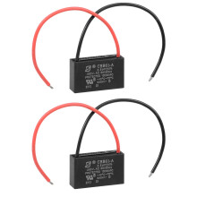 Ceiling Fan Capacitor CBB61 2.5uF 450V AC 2 Wires Metalized Polypropylene Film Capacitors 37x16x30mm for Water Pump Motor Generator, Pack of 2