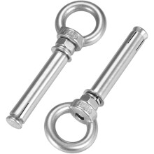 M8 x 80 Expansion Eyebolt Eye Nut Screw with Ring 304 Stainless Steel Anchor Raw Bolts 2 Pcs