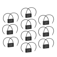 Ceiling Fan Capacitor CBB61 2.5uF 450V AC 2 Wires Metalized Polypropylene Film Capacitors 38x12x30mm for Water Pump Motor Generator, Pack of 10