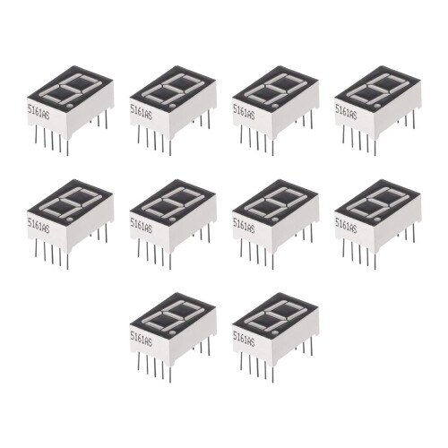 Display Digital Tube Module 1 Bit Common Cathode Red LED 10pcs