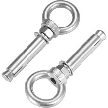 M10 x 80 Expansion Eyebolt Eye Nut Screw with Ring 304 Stainless Steel Anchor Raw Bolts 2 Pcs