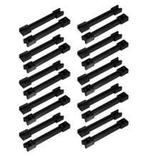 20pcs Horizontal Mounting PCB Circuit Board Slot Guide Rail Holder Bar Black