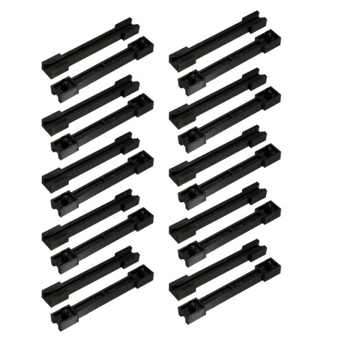 20pcs Horizontal Mounting PCB Circuit Board Slot Guide Rail Holder Bar Black