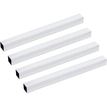 4Pcs 6063 1 Inch Square Aluminum Tube, 25mm x 25mm x 1mm Wall Thickness 305mm/12" Aluminum Industrial Straight Tube, Seamless Metal Tubing for Constru